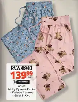 Checkers Hyper Ladies' Milky Pyjama Pants offer