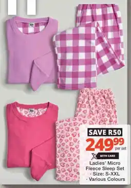 Checkers Hyper Ladies' Micro Fleece Sleep Set offer