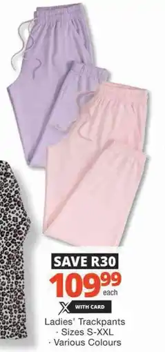 Checkers Hyper Ladies' Trackpants offer