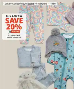Checkers Hyper Jolly Tots Velour Sleep Set offer