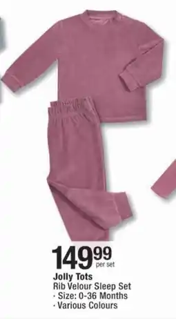 Checkers Hyper Jolly Tots Rib Velour Sleep Set offer