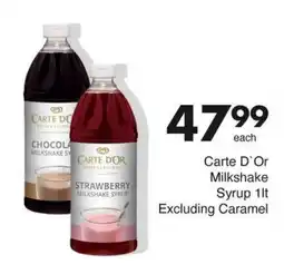 Save Hyper Carte D'Or Milkshake Syrup Excluding Caramel offer