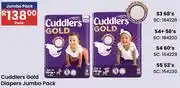 Africa Cash and Carry Cuddlers Gold Diapers (Jumbo Pack)-Per Pack offer