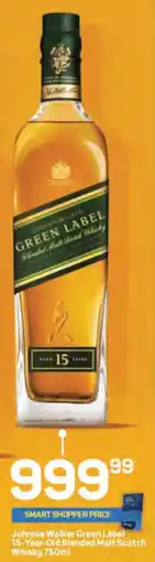 Pick n Pay Johnnie Walker Green Label 15-Year-Old Blended Malt Scotch Whisky offer