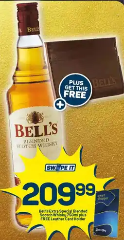 Pick n Pay Bell's Extra Special Blended Scotch Whisky plus FREE Leather Card Holder offer