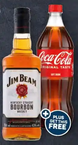 Pick n Pay Buy Jim Beam Kentucky Straight Bourbon Whiskey and Get Coca-Cola Original Taste Free offer