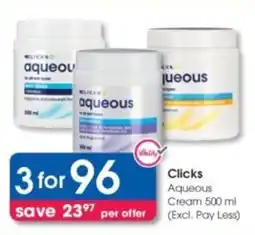 Clicks Clicks Aqueous Cream offer