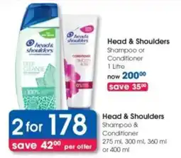 Clicks Head & Shoulders Shampoo & Conditioner offer