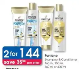 Clicks Pantene Shampoo & Conditioner offer