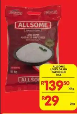 Shoprite ALLSOME LONG GRAIN PARBOILED RICE offer