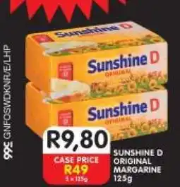 Shoprite SUNSHINE D ORIGINAL MARGARINE 125g offer