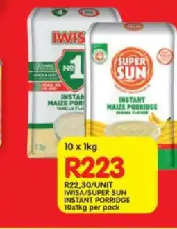 Shoprite IWISA/SUPER SUN INSTANT MAIZE PORRIDGE offer
