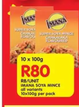 Shoprite IMANA SOYA MINCE offer