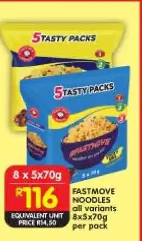 Shoprite FASTMOVE NOODLES offer