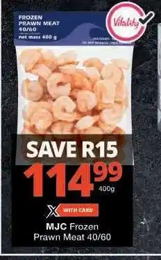 Checkers MJC Frozen Prawn Meat 40/60 offer