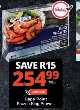 Checkers Cape Point Frozen King Prawns offer