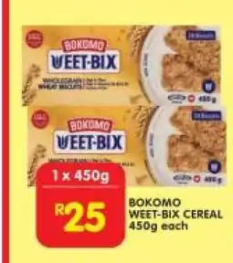 Shoprite Bokomo Weet-Bix Cereal-450g Each offer