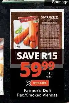 Checkers FARMER’S DELI RED/SMOKED VIENNAS offer