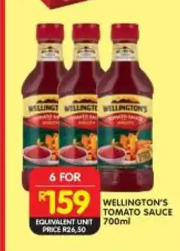 Shoprite Wellington's Tomato Sauce-700ml offer