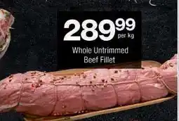 Checkers Whole Untrimmed Beef Fillet offer