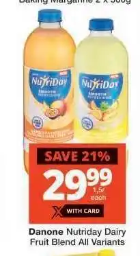 Checkers Danone Nutriday Dairy Fruit Blend All Variants offer