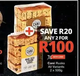 Checkers Cani Rusks offer