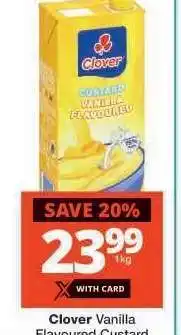 Checkers CLOVER Vanilla Flavoured Custard offer