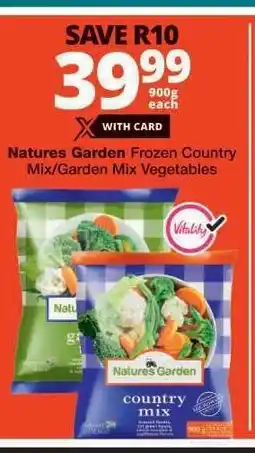 Checkers Natures Garden Frozen Country Mix/Garden Mix Vegetables offer