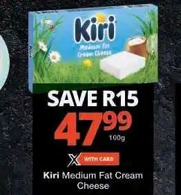Checkers Kiri Medium Fat Cream Cheese offer