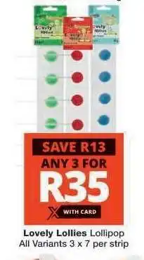 Checkers Lovely Lollies Lollipop offer