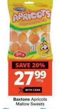 Checkers Baxtons Apricots Mallow Sweets offer