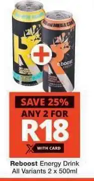 Checkers Reboost Energy Drink offer