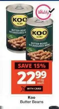 Checkers Koo Butter Beans offer
