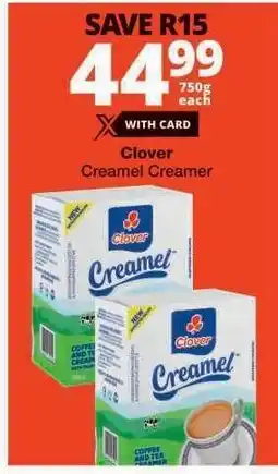 Checkers CLOVER Creamel Creamer offer