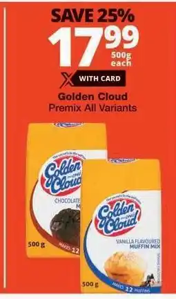 Checkers Golden Cloud Premix All Variants offer