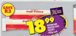 Shoprite RITEBRAND FROZEN PUFF PASTRY offer