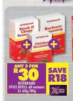Shoprite RITEBRAND SPICE REFILL all variants offer