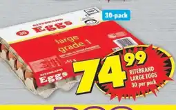 Shoprite RITEBRAND LARGE EGGS 30 per pack offer