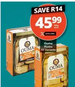 Checkers Ouma Rusks offer