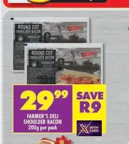 Shoprite FARMER'S DELI SHOULDER BACON offer