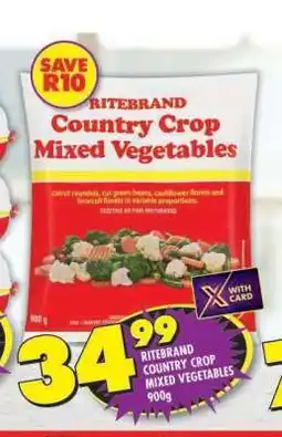 Shoprite RITEBRAND COUNTRY CROP MIXED VEGETABLES 900g offer