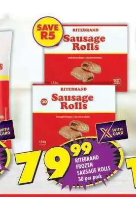 Shoprite RITEBRAND FROZEN SAUSAGE ROLLS offer