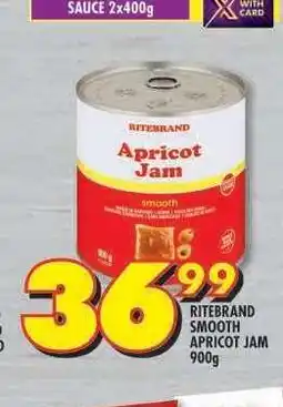 Shoprite RITEBRAND SMOOTH APRICOT JAM 900g offer