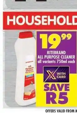 Shoprite RITEBRAND ALL PURPOSE CLEANER offer