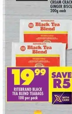 Shoprite Ritebrand Black Tea Blend Teabags offer