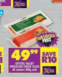 Shoprite CRYSTAL VALLEY PROCESSED CHEESE SLICES offer