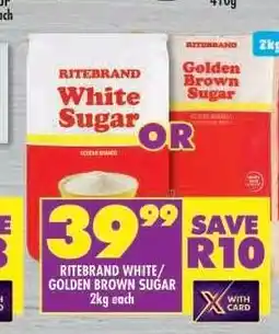 Shoprite Ritebrand White/Golden Brown Sugar offer