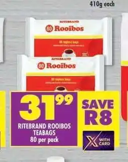 Shoprite Ritebrand Rooibos Teabags offer