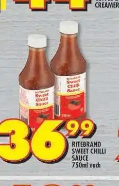 Shoprite RITEBRAND SWEET CHILLI SAUCE offer