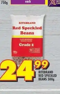 Shoprite RITEBRAND RED SPECKLED BEANS 500g offer